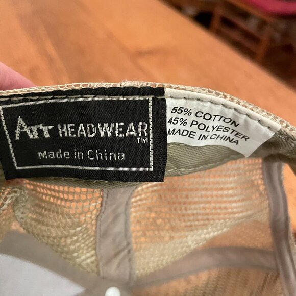 Men's Simplot Grower Solutions Snapback Green/Tan Mesh Backed Trucker Hat Cap - Picture 10 of 10